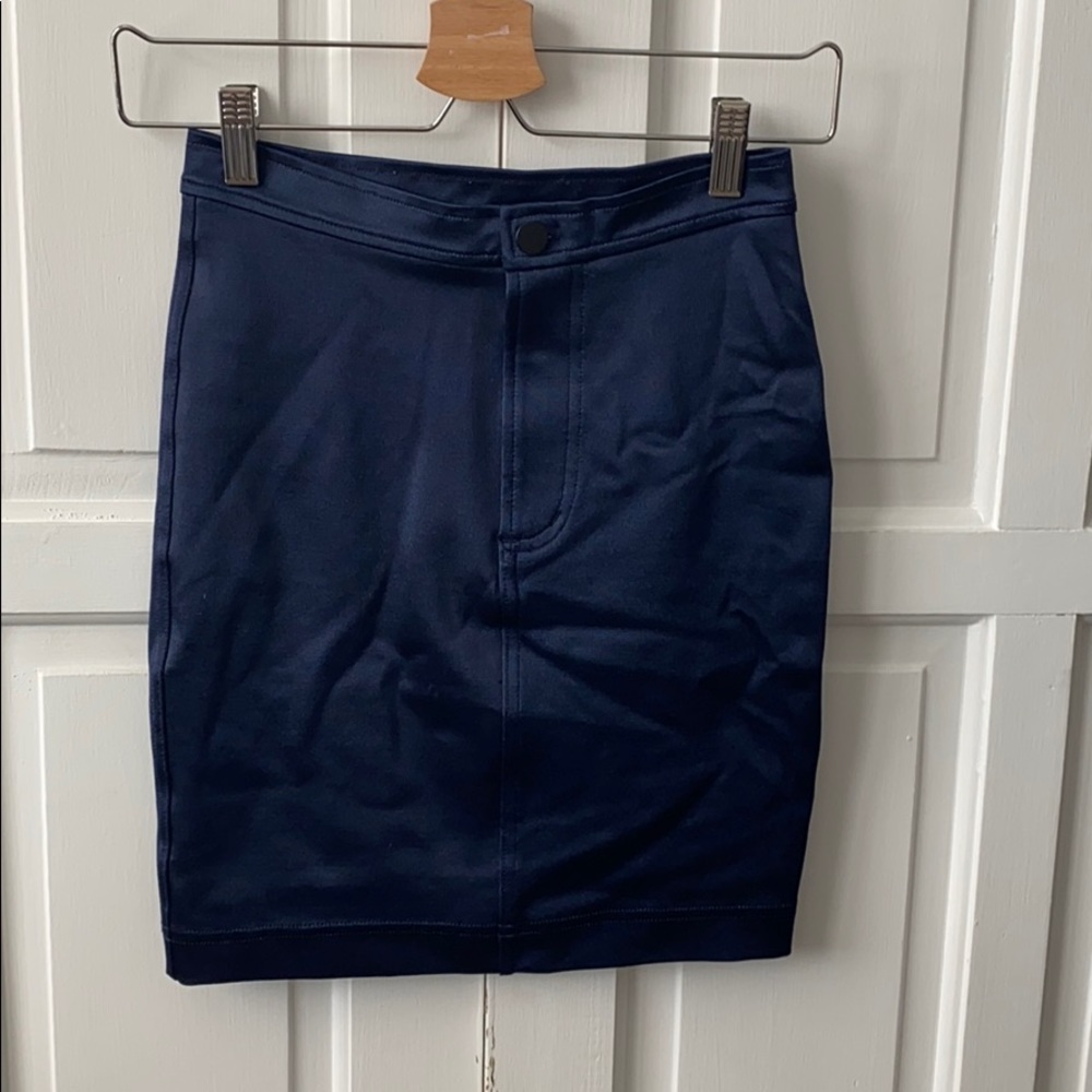American Apparel navy mini skirt